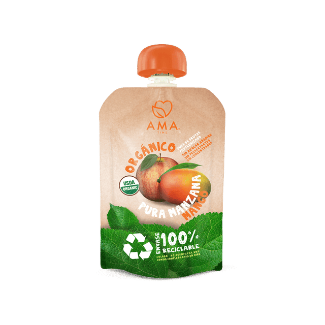 Compota Ama Time Puré Manzana Mango 90g - Orgánica