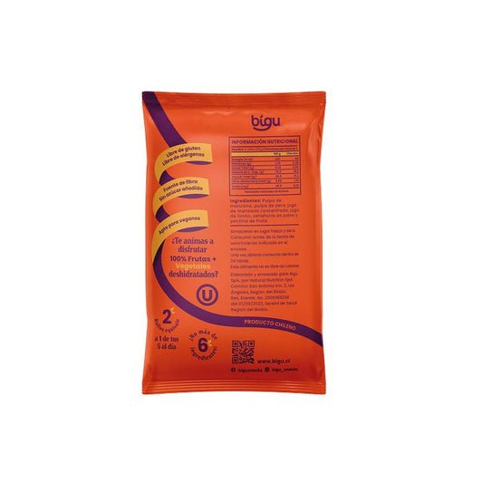 Rollo de Fruta Bigu Snack Zanahoria 25g - Vegano