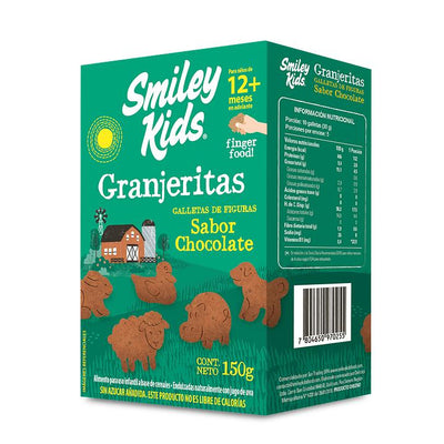 Galletas de Animalitos Granjeritas Smiley Kids Chcolate 150g