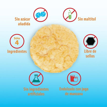 Mini Galletas de Arroz Naranja Plátano Mizos 16g - Sin Sellos