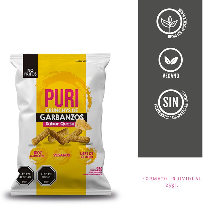 Snack Puri Crunchy Garbanzo Queso 25g - Horneado