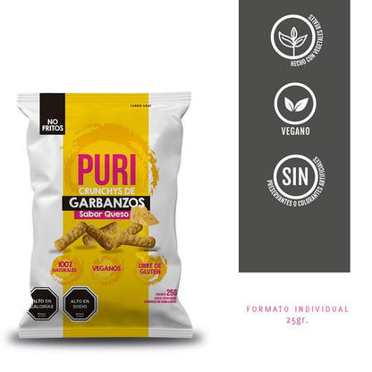 Snack Puri Crunchy Garbanzo Queso 25g - Horneado