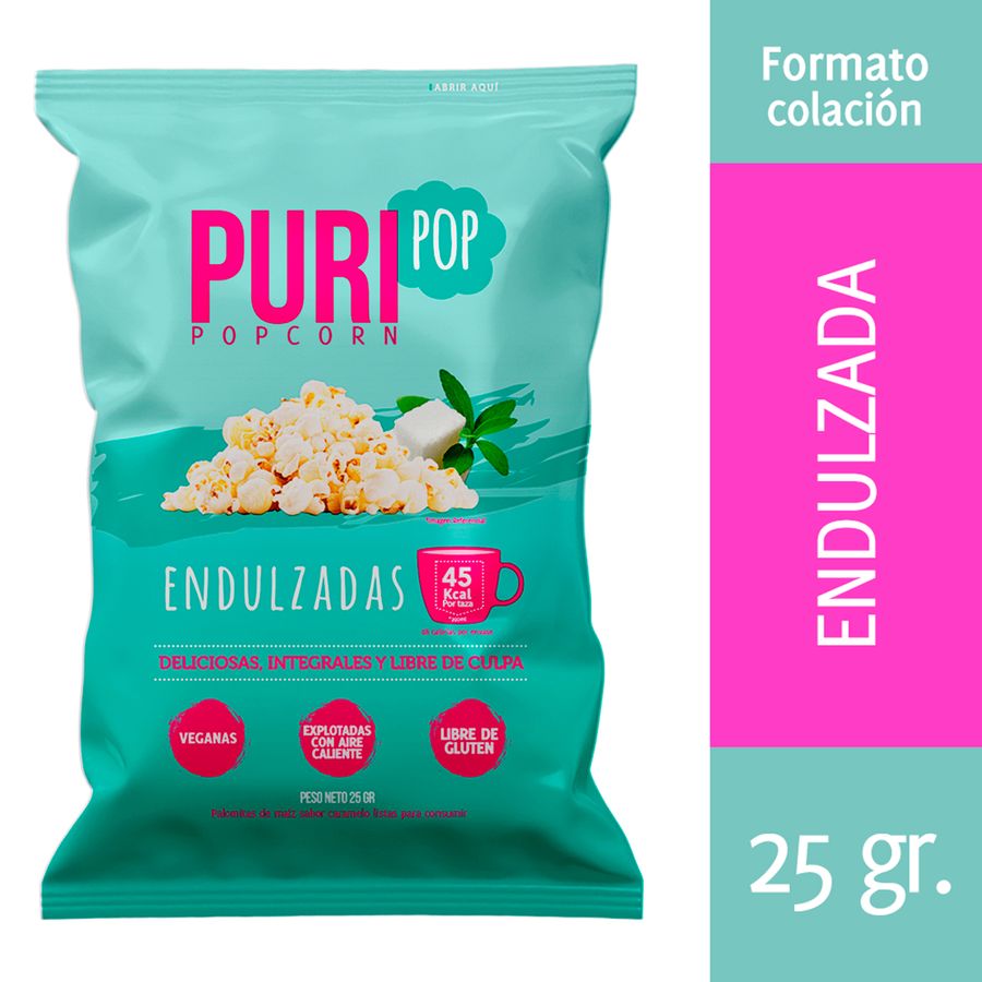 Cabritas Puripop Endulzadas 25g - Popcorn Sin Culpa
