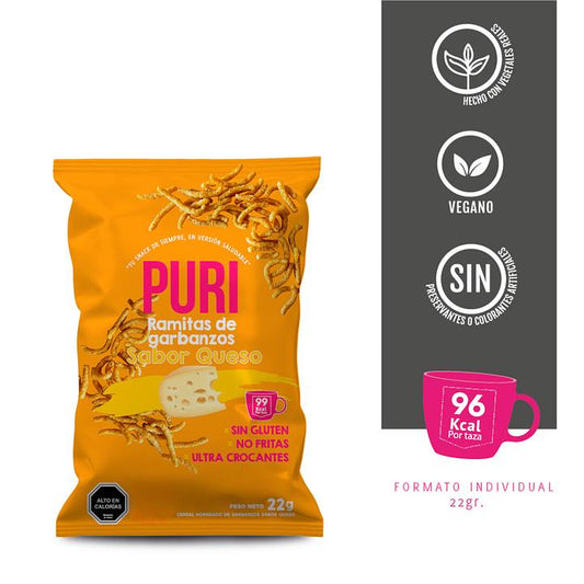 Ramitas Sabor Queso Puri 22g - Horneadas y Sin Gluten
