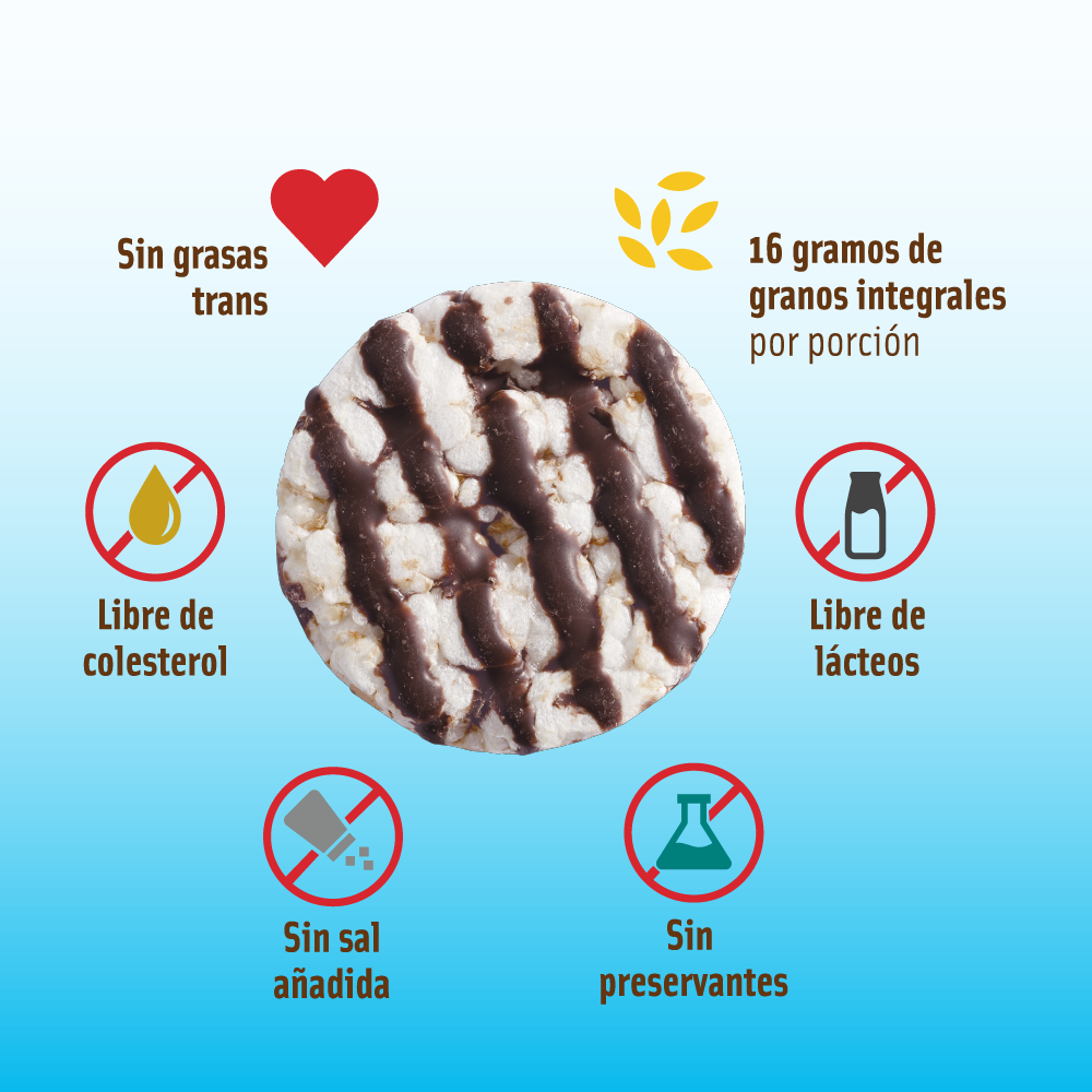 Galletas de Arroz con Chocolate Mizos 25g - Sin Gluten