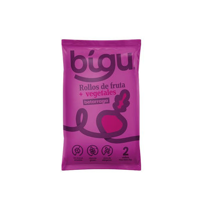 Rollo de Fruta Bigu Snack Betarraga 25g - 100% Natural