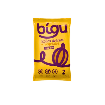 Rollo de Fruta Bigu Snack Zapallo 25g - Snack Saludable