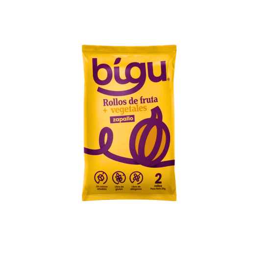 Rollo de Fruta Bigu Snack Zapallo 25g - Snack Saludable