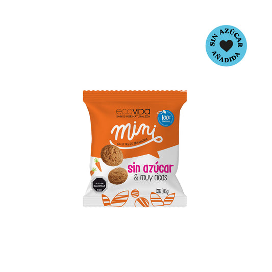 Mini Galletas Ecovida Zanahoria Sin Azúcar 30g - Colación Escolar