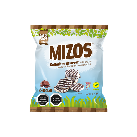 Galletas de Arroz con Chocolate Mizos 25g - Sin Gluten
