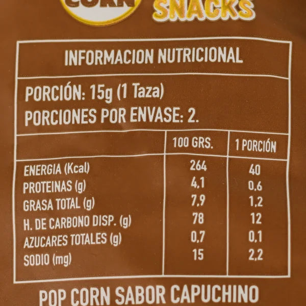 Cabritas Brisnack PopCorn Capuchino Sin Azúcar 55g
