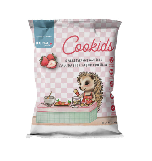 Galletas Saludables Kuna Foods Cookids Frutilla 30g - Sin Azúcar