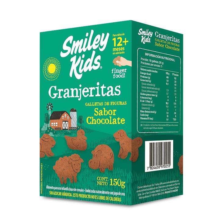 Galletas de Animalitos Granjeritas Smiley Kids Chcolate 150g