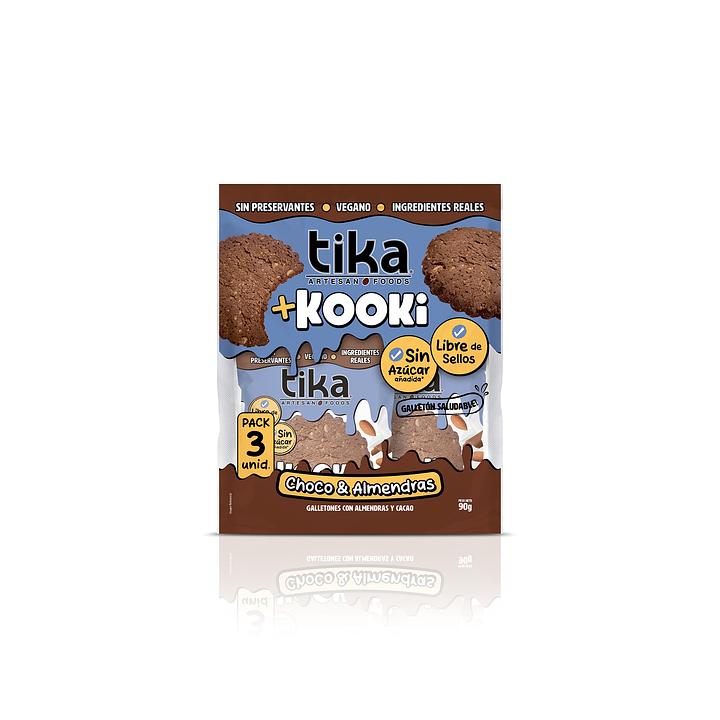 Galletas Tika Kooki Choco Almendra Pack 90g - Vegano