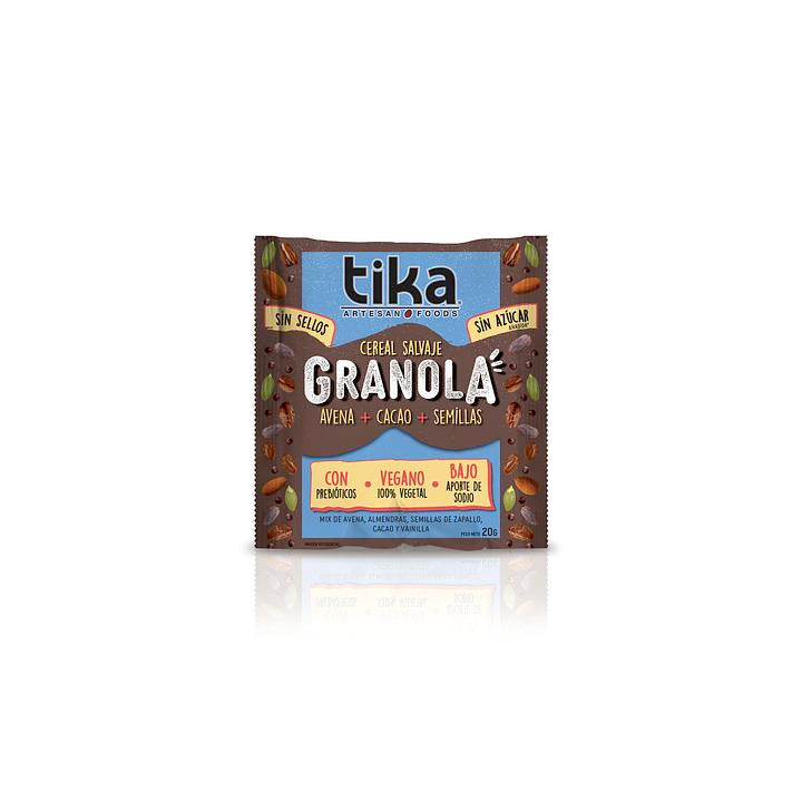 Cereal Infantil Tika Avena Cacao 20g - Colación Sana