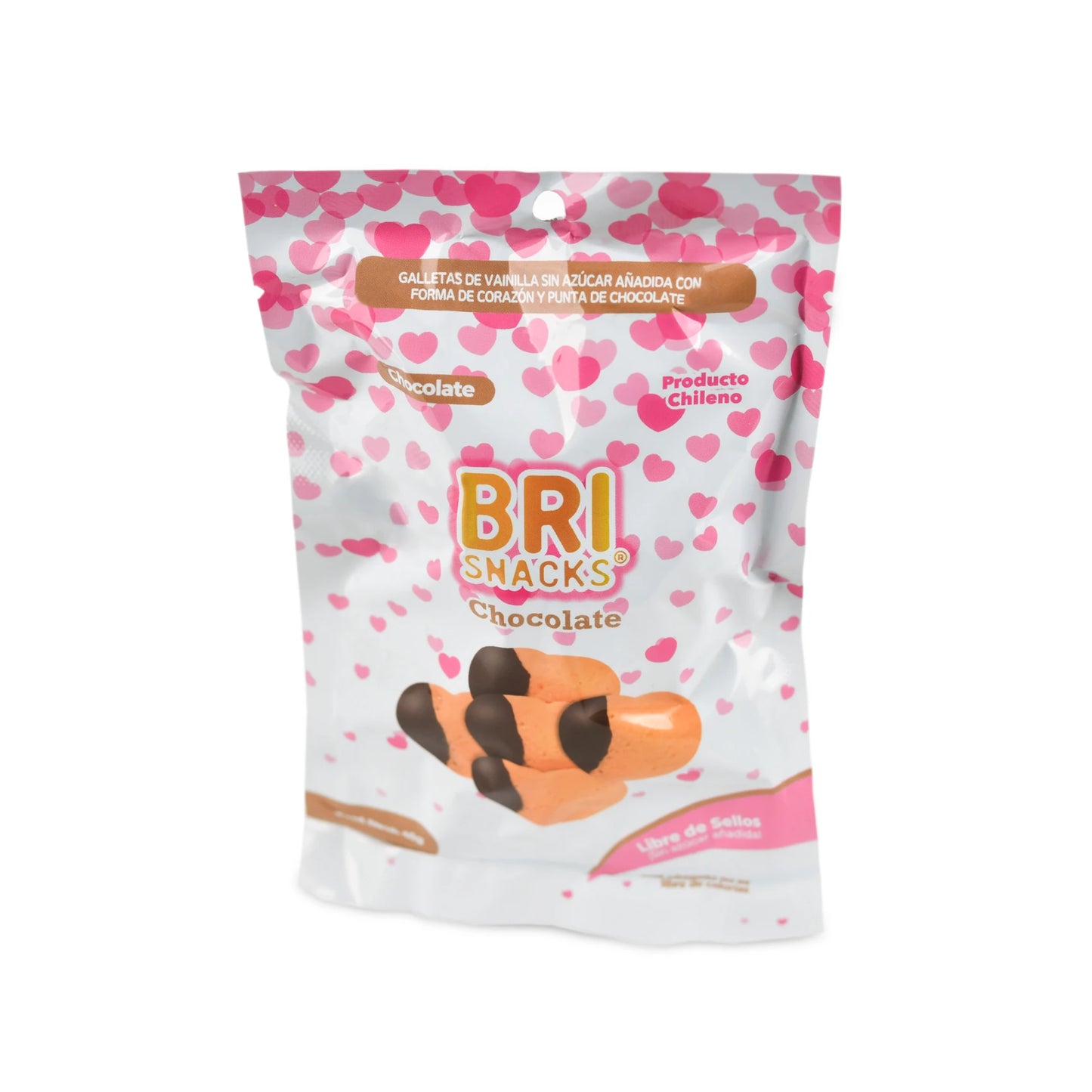 Galletas Brisnack Corazón Chocolate Sin Azúcar 45g