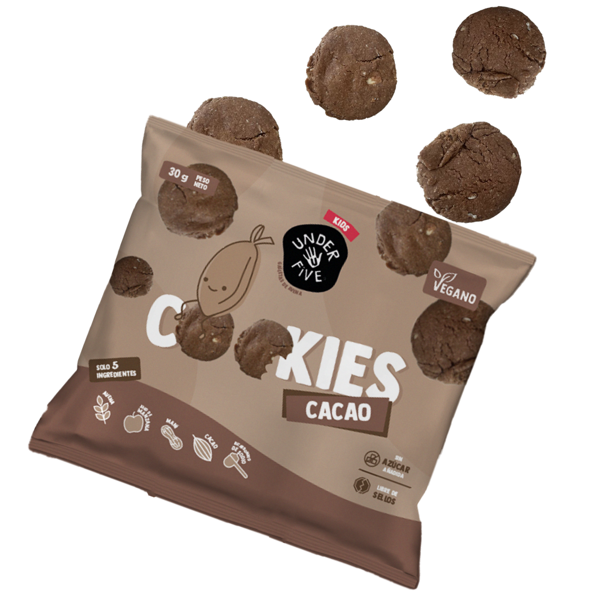 Galletas Saludables Under Five Kids Cacao 30g - Veganas