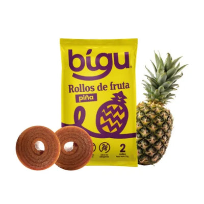 Rollo de Fruta Bigu Snack Piña 25g - 100% Fruta