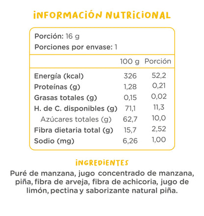 Gomitas de Fruta Gumis Piña Kuna Foods 16g - Snack Natural
