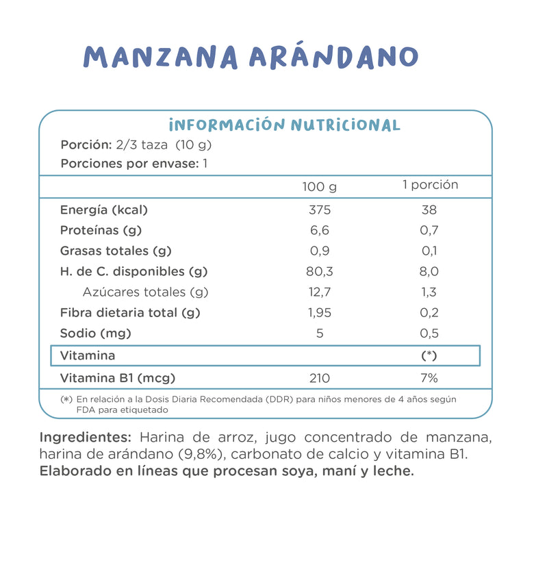 Cereal Puffs Kuna Foods Manzana Arándano 10g - Sin Gluten