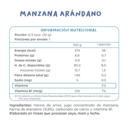 Cereal Puffs Kuna Foods Manzana Arándano 10g - Sin Gluten
