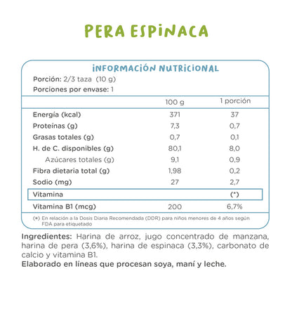 Cereal Puffs Kuna Foods Pera Espinaca 10g - Snack Saludable