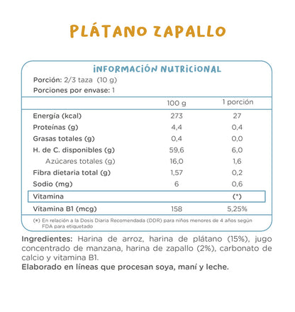 Cereal Infantil Puffs Kuna Foods Plátano Zapallo 10g - Snack Saludable